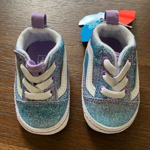 Vans sneakers sparkly blue and purple infant size 1